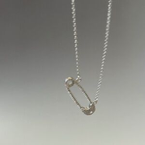 Safety Pin Pendant Chain Necklace